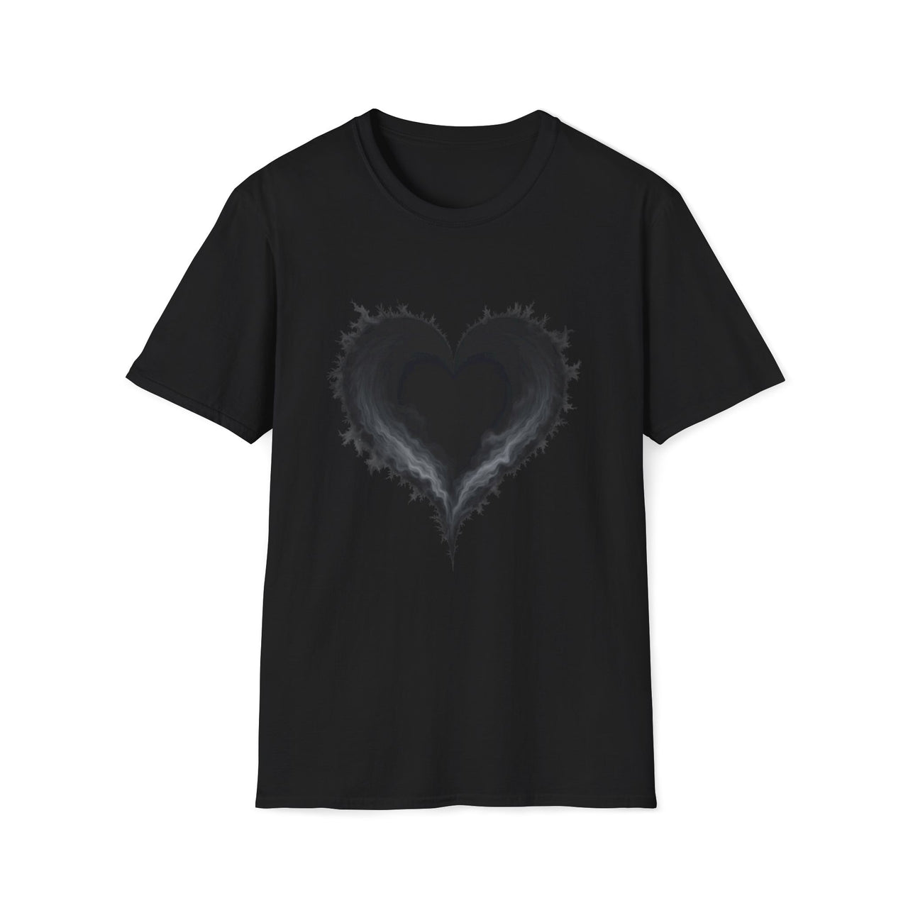 Macabre Threads Black Vortex Heart T-Shirt – Dark Gothic Smoke Heart Tee