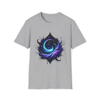 Macabre Threads Sport Grey Cosmic Drift – Galactic Flow T-Shirt