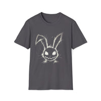 Macabre Threads Charcoal Wicked Hare T-Shirt – Gothic Sketch Bunny Design