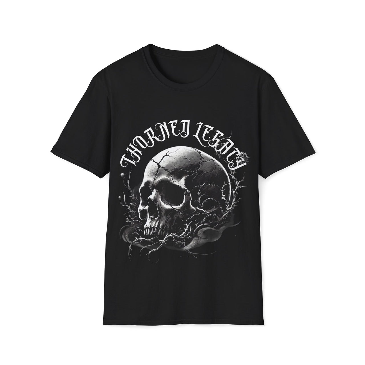 Macabre Threads Black Thorned Legacy – Skull with Thorns Shirt