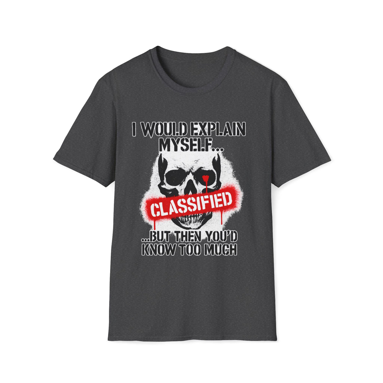Classified Skull T-Shirt – Gothic Secret Statement Tee