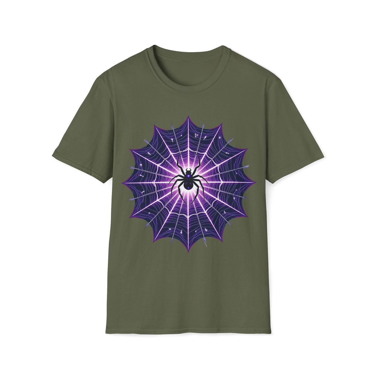 Macabre Threads Mystic Weave T-Shirt – Gothic Spider Web Graphic Tee
