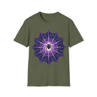 Macabre Threads Mystic Weave T-Shirt – Gothic Spider Web Graphic Tee