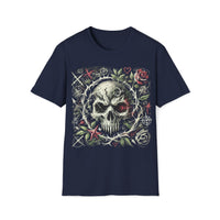Macabre Threads Navy Thorned Eternity – Thorn Skull Shirt