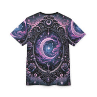Macabre Threads Mystic Reflection All-Over Print T-Shirt – Whimsigothic Moonlit Mirror Tee