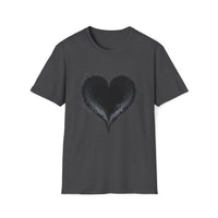 Macabre Threads Dark Heather Vortex Heart T-Shirt – Dark Gothic Smoke Heart Tee