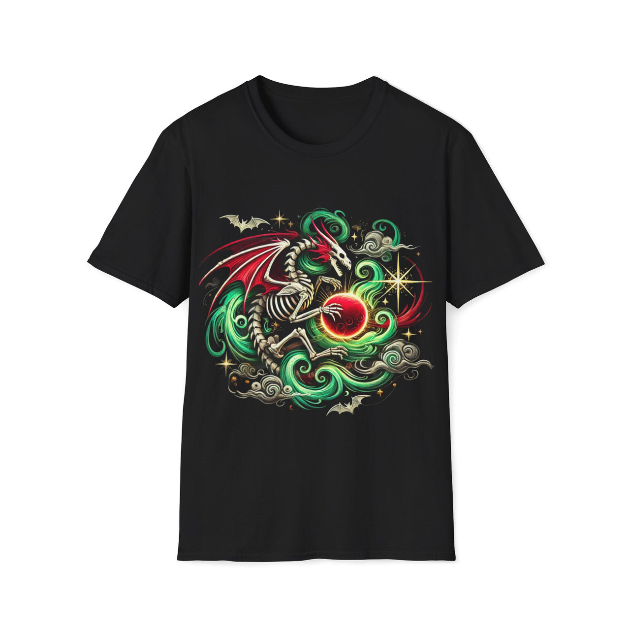 Macabre Threads Black Infernal Majesty – Gothic Dragon T-Shirt