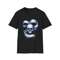 Macabre Threads Black Stellar Skull Galaxy Skull T Shirt – Cosmic Gothic Tee