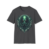 Macabre Threads Dark Heather Cthulhu Enigma T-Shirt – Cosmic Horror Tentacle Design