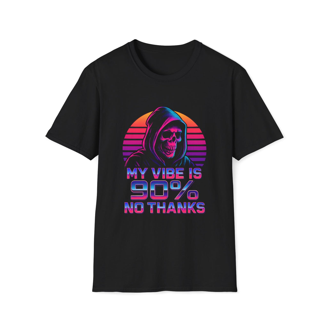 No Thanks Vibe T-Shirt – Neon Reaper Retro Tee