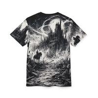 Macabre Threads Warlord of the Fallen All-Over Print T-Shirt – Gothic Warlord Battlefield Tee