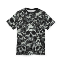 Macabre Threads Black stitching Camo Skull All-Over Print T-Shirt – Tactical Skull Camo Tee