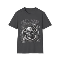 Macabre Threads Dark Heather Wrath Reborn – Occult Skull Shirt
