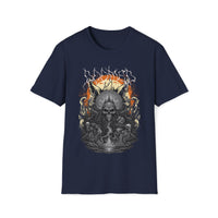 Macabre Threads Navy Doomed Skull Art T Shirt – Apocalyptic Gothic Skull Tee