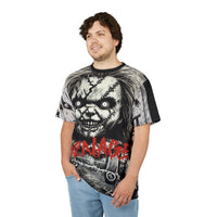 Macabre Threads Doll’s Carnage All-Over Print T-Shirt – Horror Doll Nightmare Tee