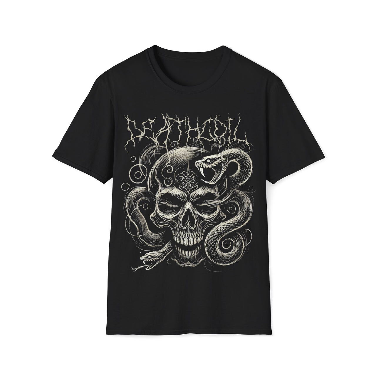 Macabre Threads Black Deathcoil – Skull Snake Shirt