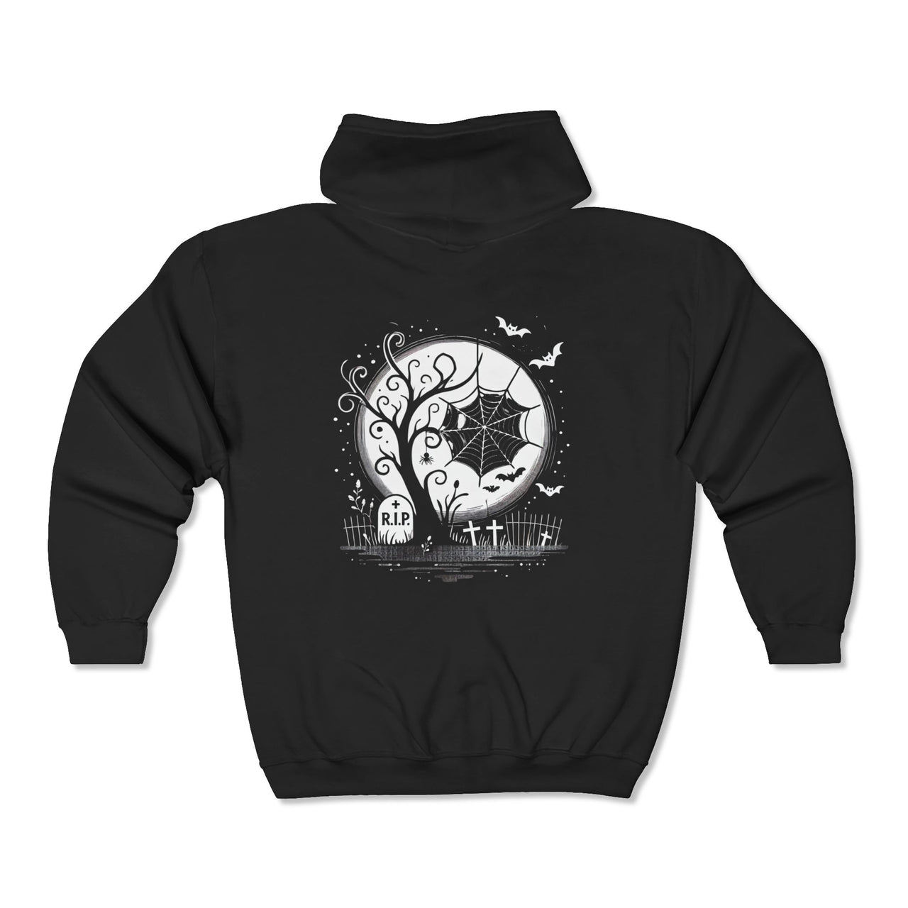 Moonlit Cemetery Hoodie (full zip)