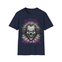 Macabre Threads Navy Twisted Nightmare T-Shirt – Killer Clown Graphic Tee