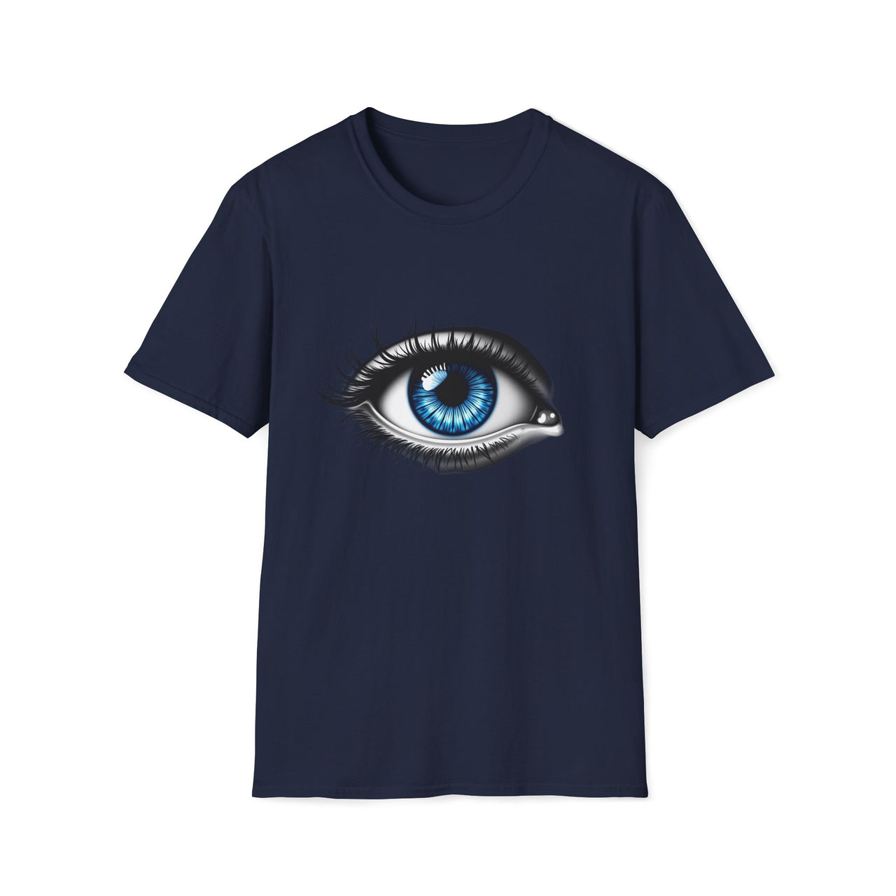 Macabre Threads Navy Mystic Gaze – All-Seeing Eye T-Shirt
