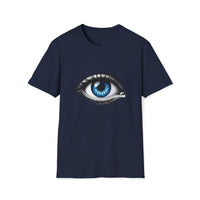 Macabre Threads Navy Mystic Gaze – All-Seeing Eye T-Shirt