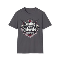 Macabre Threads Charcoal Gothic Revival T-Shirt – Cobweb Soul Statement Tee