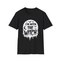 Macabre Threads Black Witch Vibes T-Shirt – I’m With the Witch Gothic Tee
