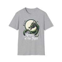 Macabre Threads Sport Grey Night’s Sentinel T-Shirt – Gothic Dragon Graphic Tee