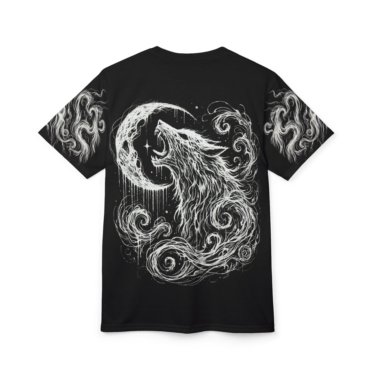 Macabre Threads Moonveil All-Over Print T-Shirt – Lunar Eclipse Veil Tee