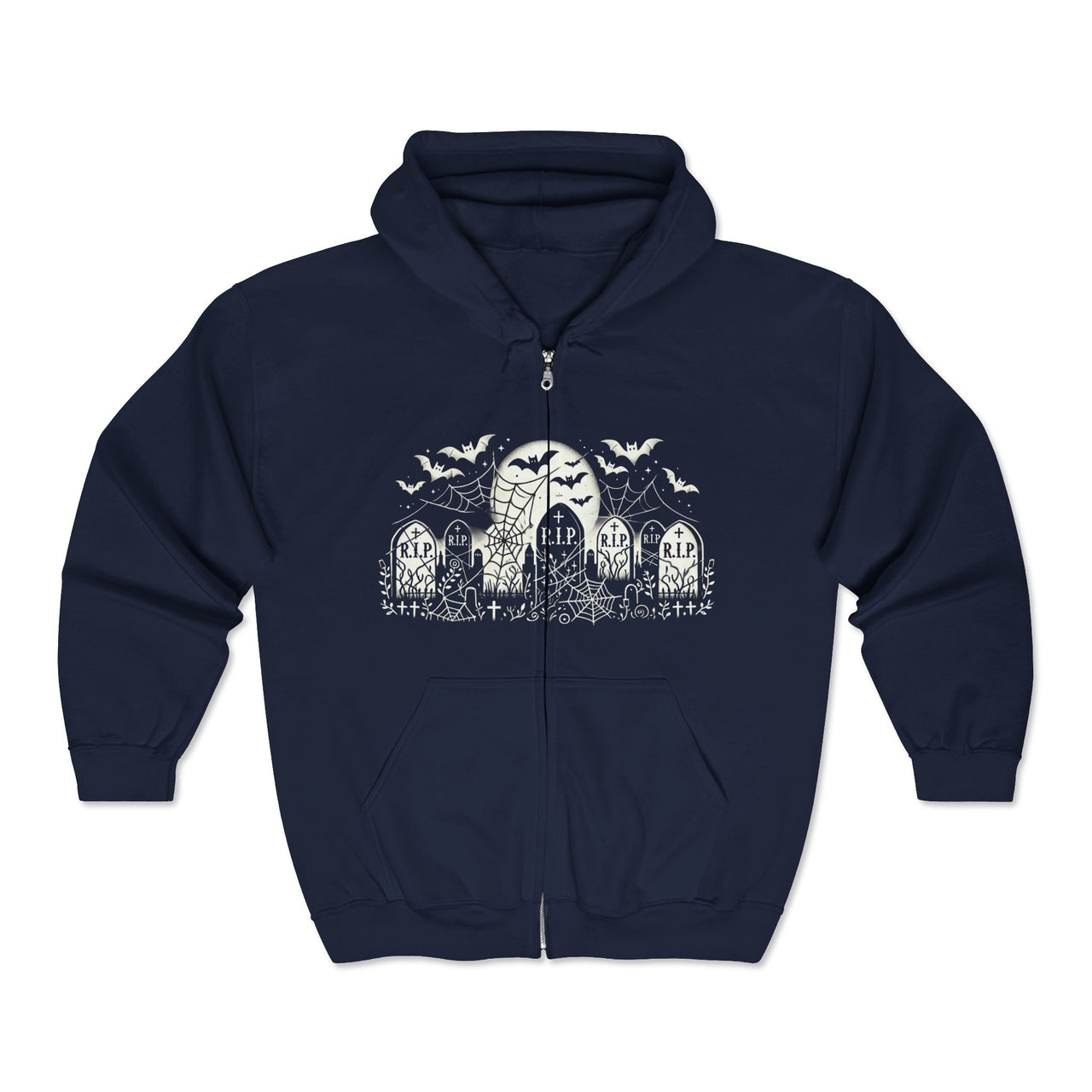 Moonlit Cemetery Hoodie (full zip)