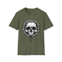 Macabre Threads Gothic Skull Thorned Skull T Shirt – Dark Gothic Graphic Tee