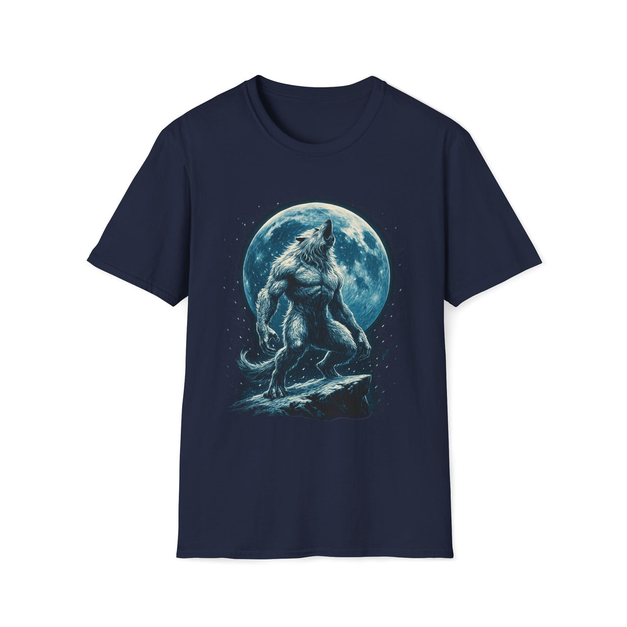 Macabre Threads Navy Lunar Dominion – Werewolf T-Shirt