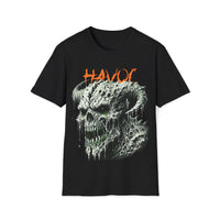 Macabre Threads Black Havoc – Evil Skull Shirt with Horns