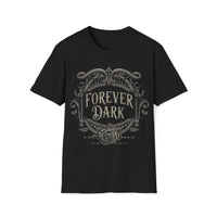 Macabre Threads Black Forever Dark T-Shirt – Gothic Rose Emblem Tee