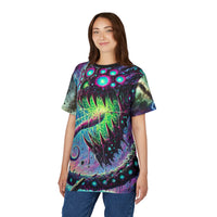 Macabre Threads Cosmic Leviathan All-Over Print T-Shirt – Deep Space Sea Monster Tee