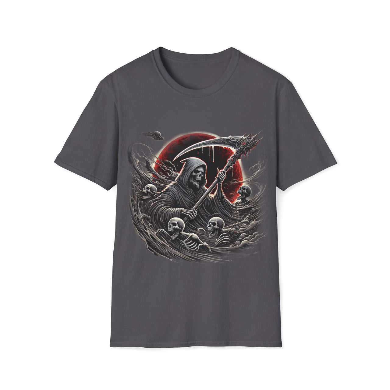 Macabre Threads Charcoal Eclipse Reaper – Grim Reaper Eclipse T-Shirt