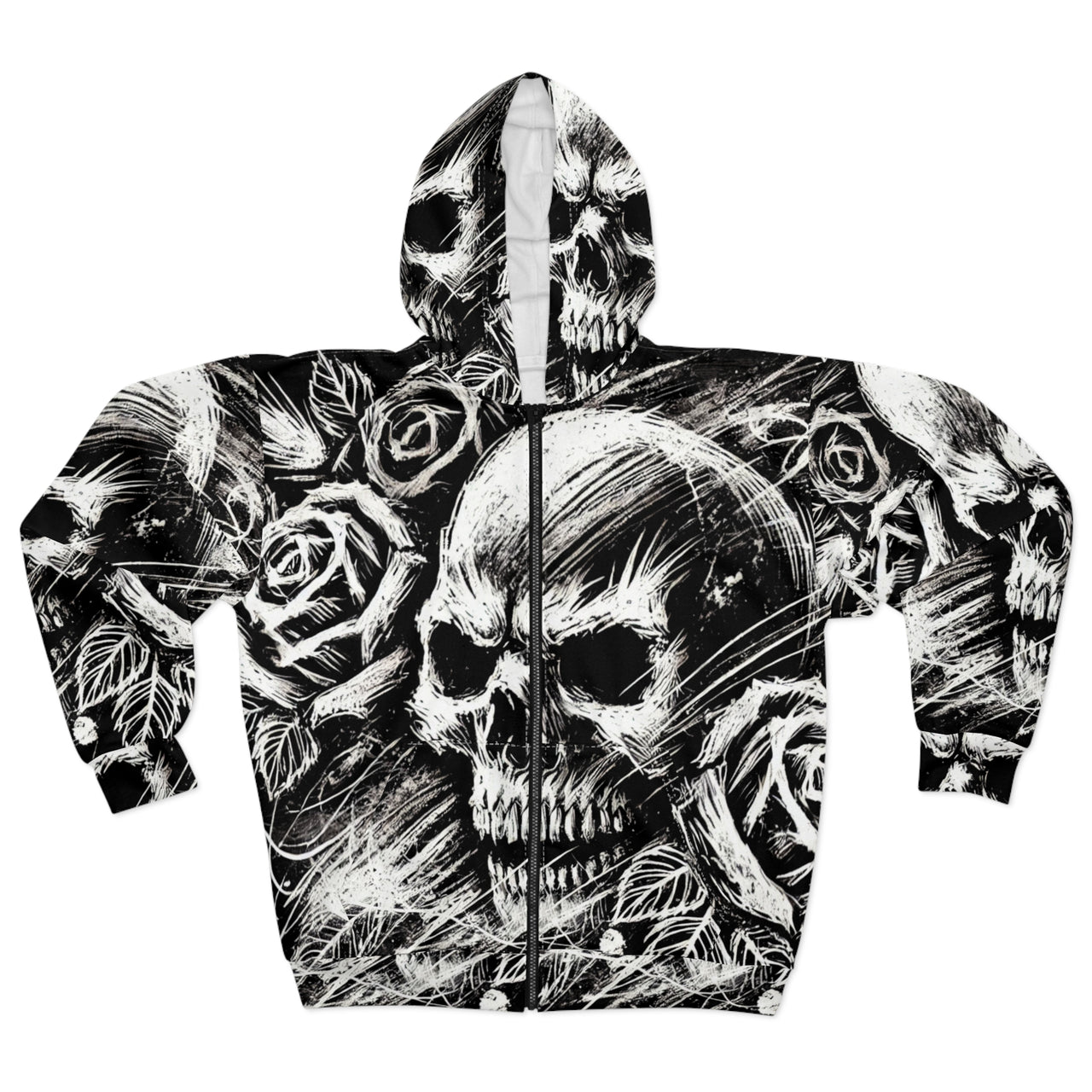 Vile Roses Hoodie (full zip)