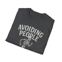 Social Distancing T-Shirt – Avoiding People Skeleton Tee