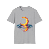 Macabre Threads Sport Grey Hypnotic Moon – Lunar Reflection T-Shirt