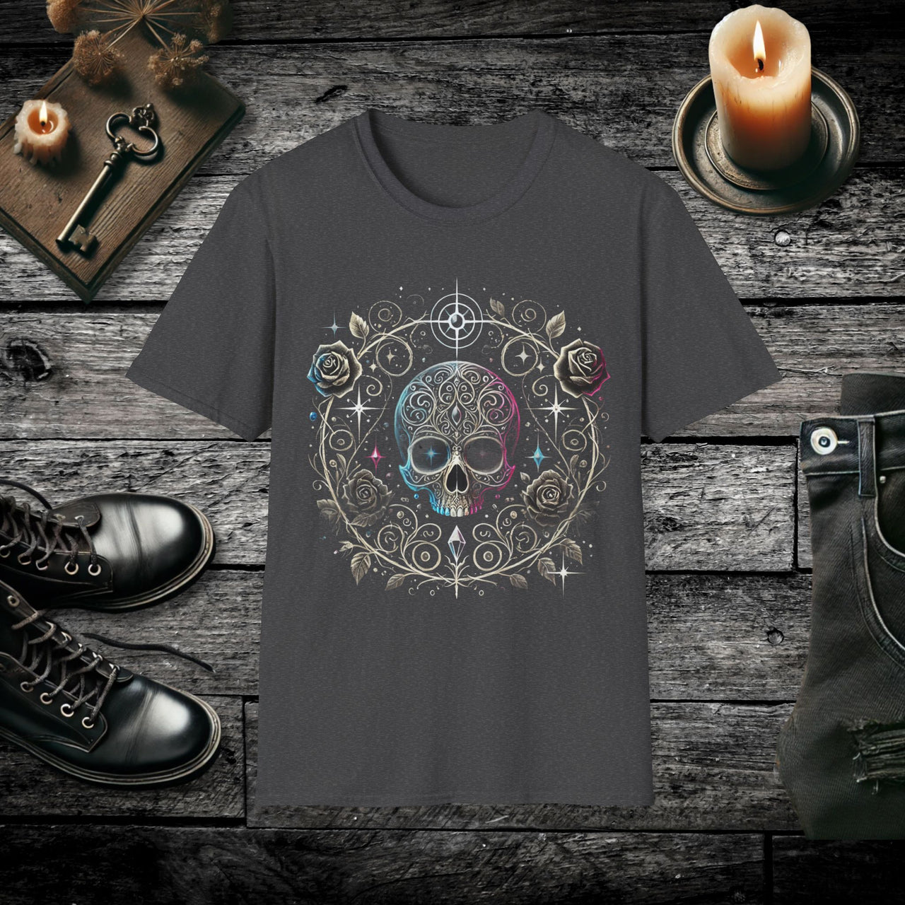 Eternal Elegance – Decorative Skull Shirt