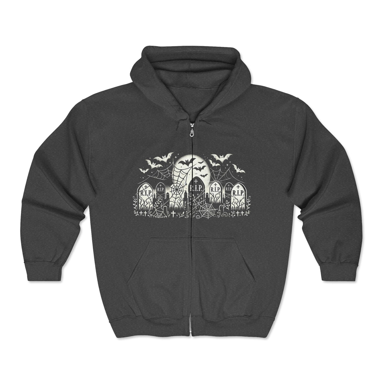 Moonlit Cemetery Hoodie (full zip)
