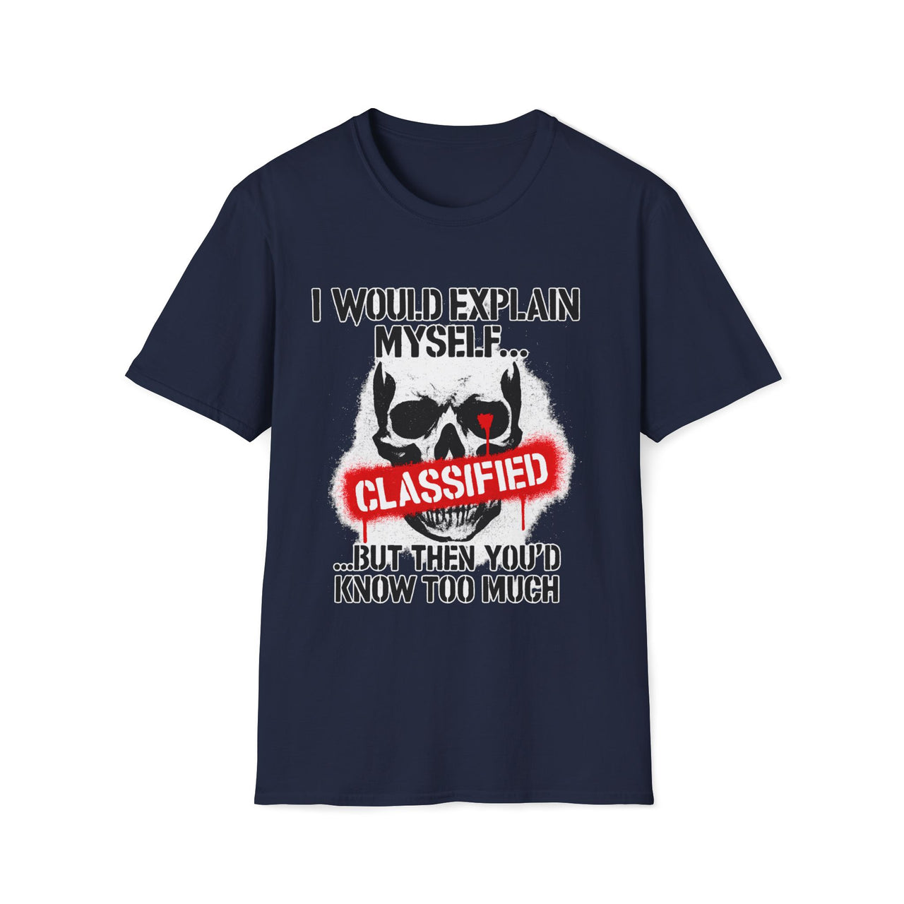 Classified Skull T-Shirt – Gothic Secret Statement Tee
