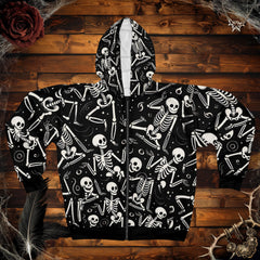 Dancing Bones Hoodie (full zip)