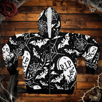 Graveyard Whispers Hoodie (full zip)