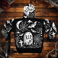 Graveyard Whispers Hoodie (full zip)