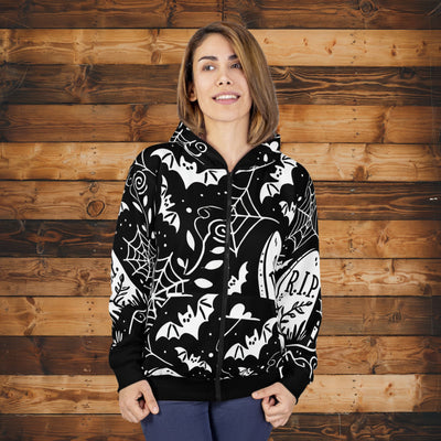 Graveyard Whispers Hoodie (full zip)