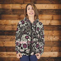 Skull Blossom Hoodie (full zip)