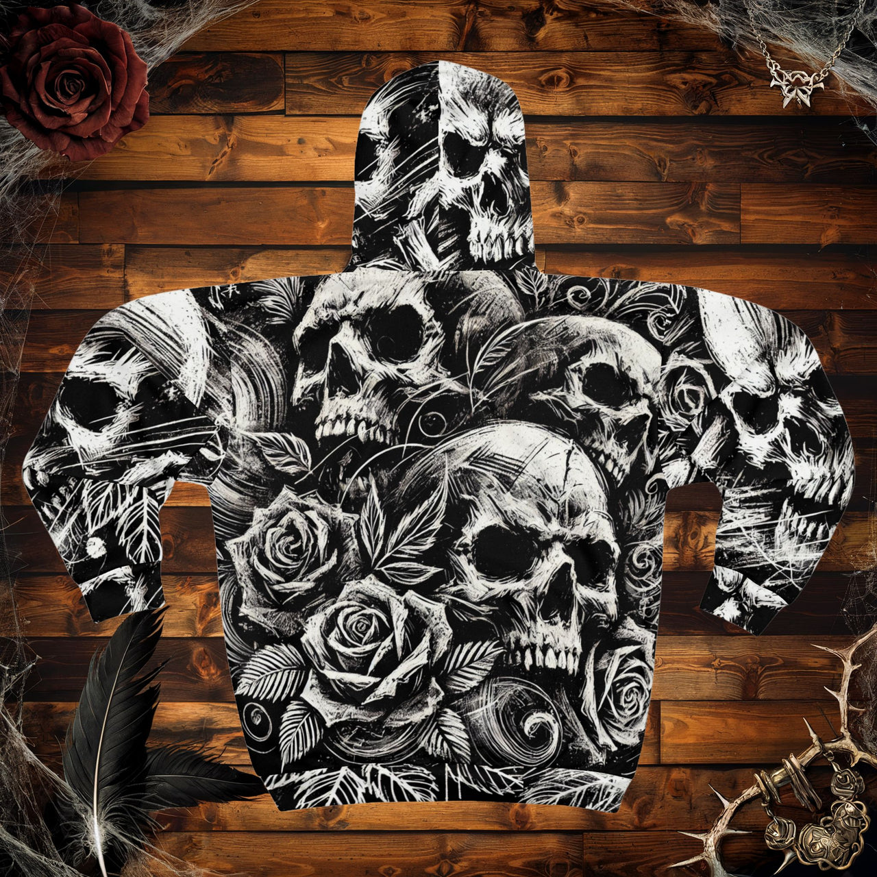 Vile Roses Hoodie (full zip)