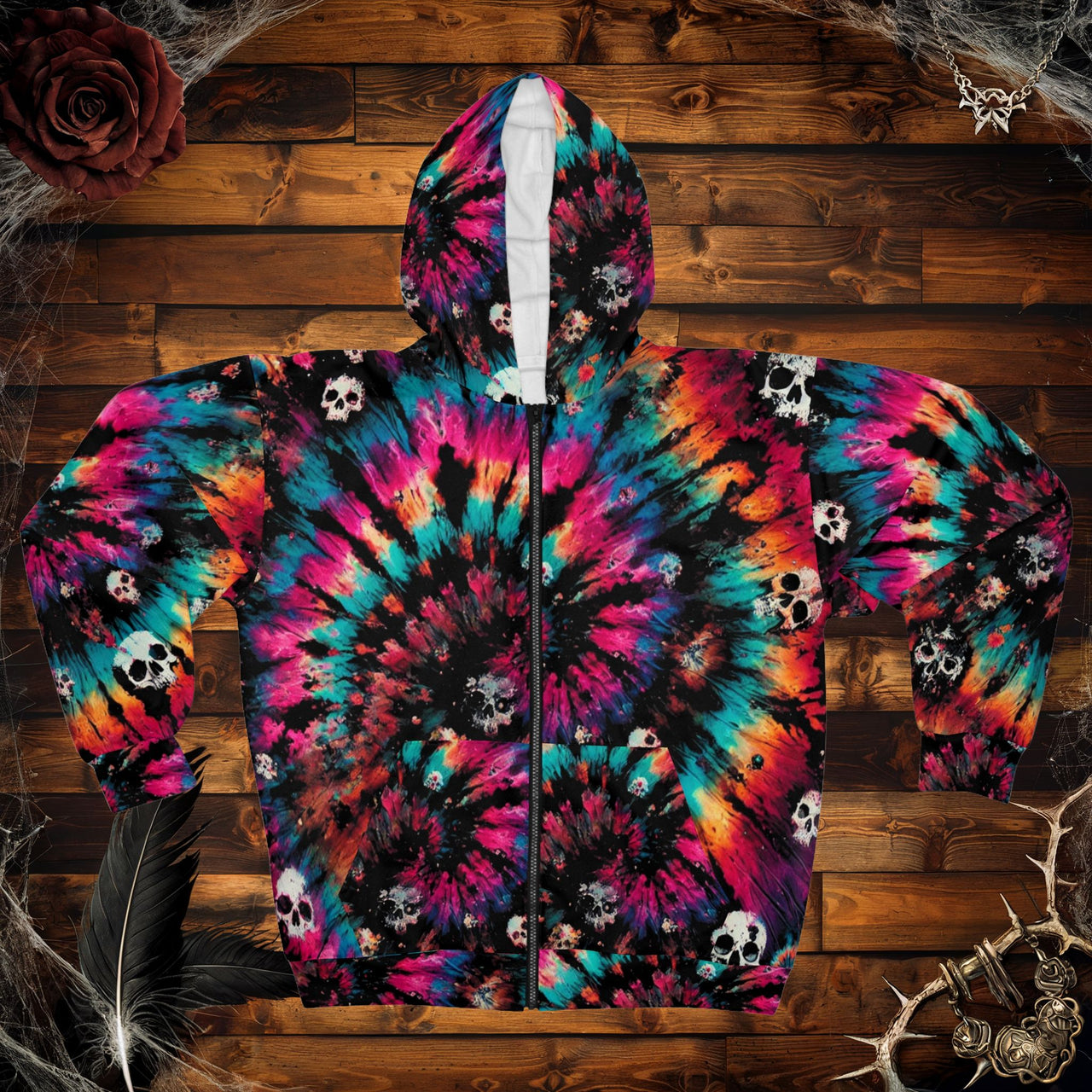 Psychedelic Skullstorm Hoodie (full zip)