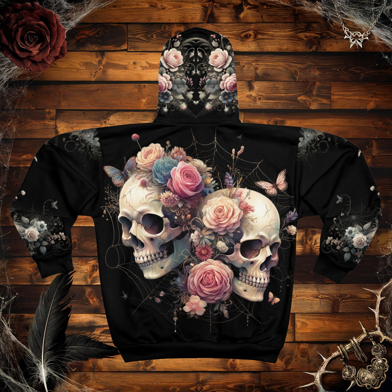 Fading Petals Hoodie (full zip)
