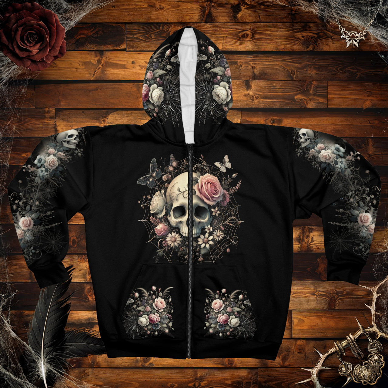 Fading Petals Hoodie (full zip)